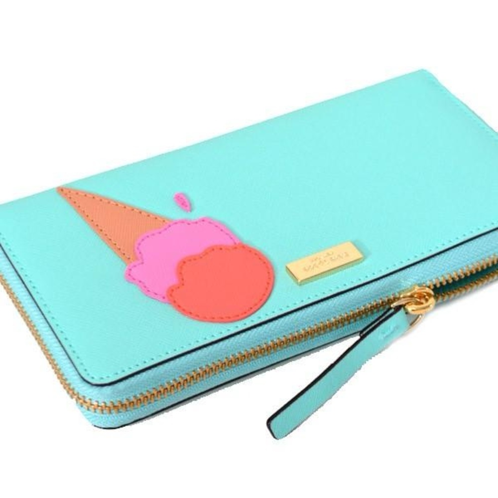 NWT Kate Spade Coated Leather Ice Cream LIMITED EDITION Wallet in Minticepop NWT - Picture 2 of 11